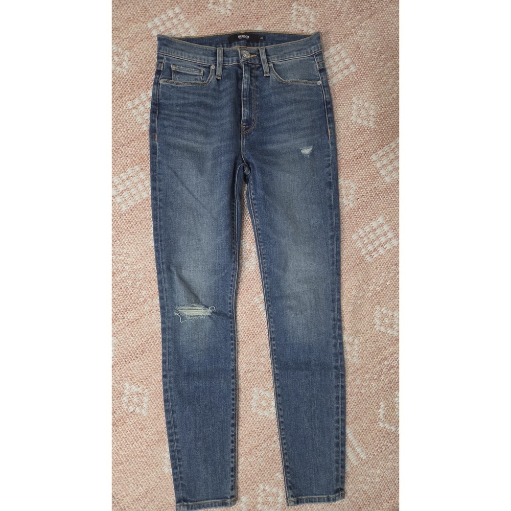 Hudson Los Angeles Barbara Super Skinny Distressed Size 25